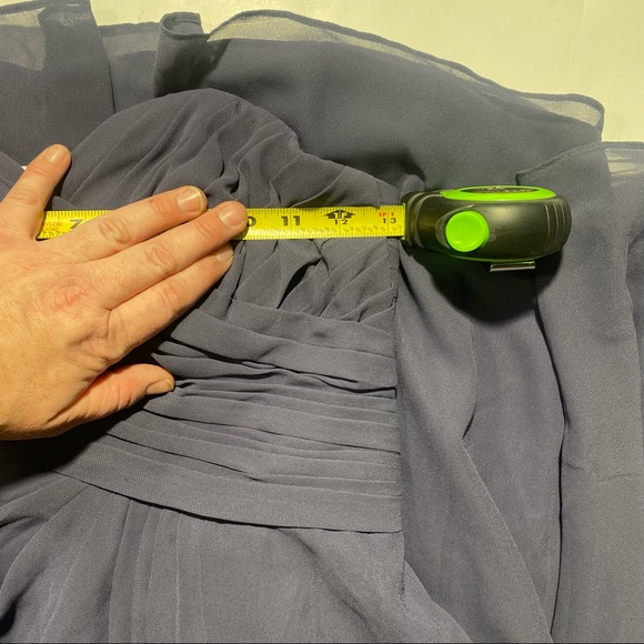 Azazie Purple Strapless Arabella With Front Slit Chiffon Bridesmaid Dress 0/2 - Picture 14 of 16